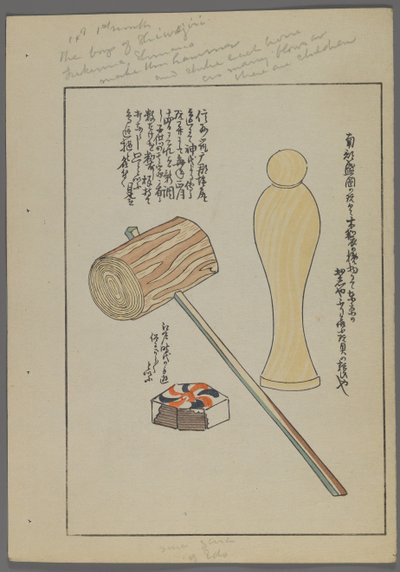 Japanese Toys, Hammer, Block, Figure by Shimizu Seifu